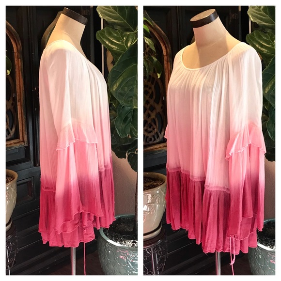 Cleobell boho ombré oversized bell sleeve tunic - Picture 7 of 8